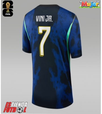 Brasil Vinicius Junior #7 Segunda Equipación Mujer Mundial 2026 Manga Corta